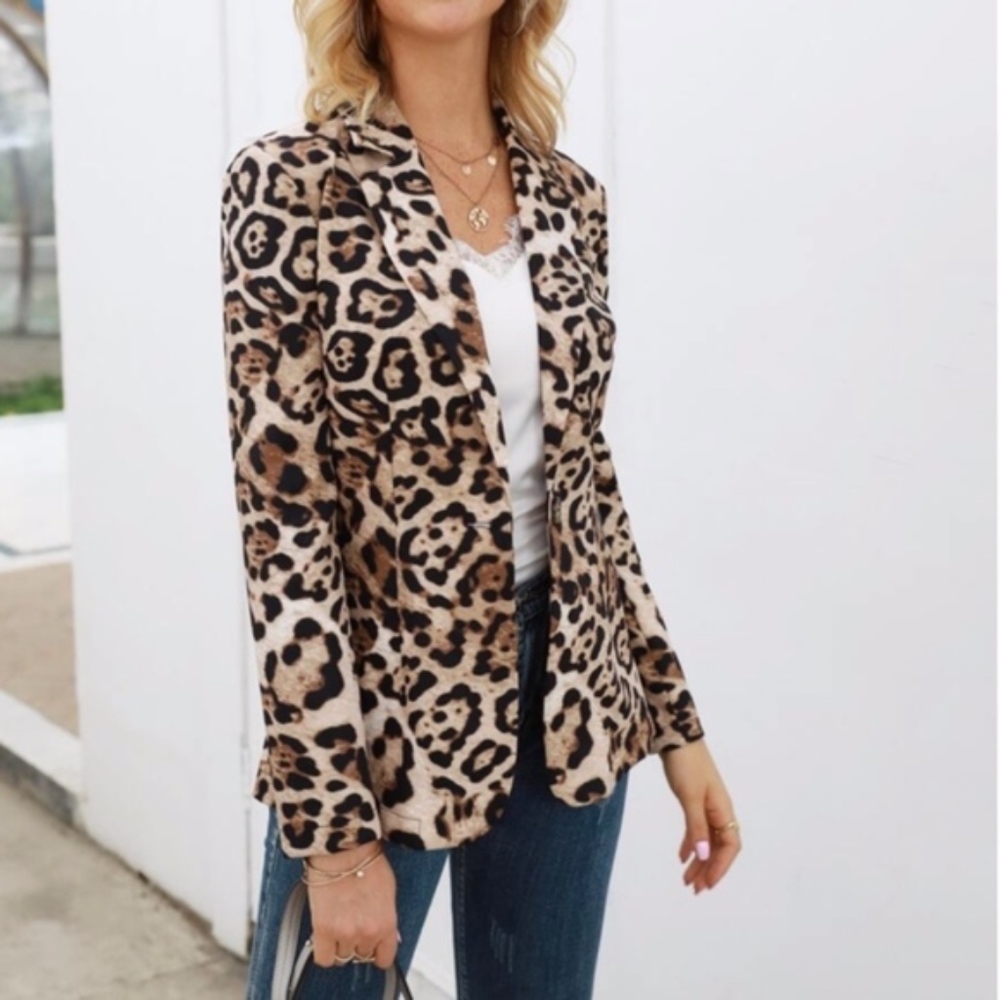 TANYA Leopard print Blazer - Picture 3 of 5
